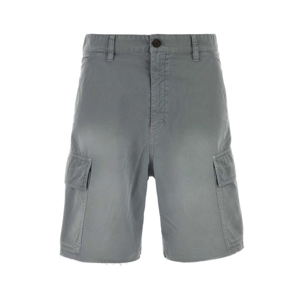 Miu Miu Women Grey Twill Bermuda Shorts